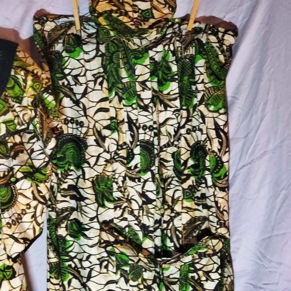 AMPADU African Design Skirt/Blouse/Cap - Picture 2 of 4
